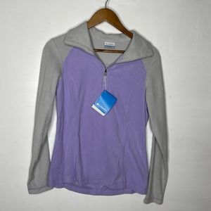 Columbia Wintry Run Half zip in Gray and purple Size medium